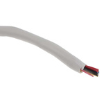 RS PRO Control Cable, 4 Cores, 0.19 mm², Unscreened, 100m, White PVC Sheath