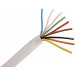 RS PRO Control Cable, 8 Cores, 0.19 mm², Unscreened, 100m, White PVC Sheath