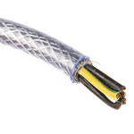 RS PRO Control Cable, 5 Cores, 4 mm², SY, Screened, 50m, Transparent PVC Sheath, 11 AWG