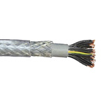 RS PRO Control Cable, 25 Cores, 0.75 mm², SY, Screened, 50m, Transparent PVC Sheath, 18 AWG