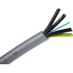 RS PRO Control Cable, 4 Cores, 4 mm², YY, Unscreened, 50m, Grey PVC Sheath, 11 AWG