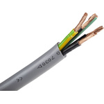 RS PRO Control Cable, 4 Cores, 6 mm², YY, Unscreened, 50m, Grey PVC Sheath, 9 AWG