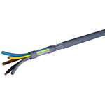 AXINDUS HIFLEX-CY1000 Control Cable, 4 Cores, 2.5 mm², CY, Screened, 50m, Grey PVC Sheath, 13 AWG