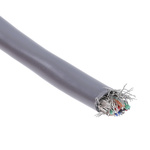 Alpha Wire Alpha Essentials Control Cable, 10 Cores, 0.09 mm², DEF STAN, Screened, 30m, Grey PVC Sheath, 28 AWG