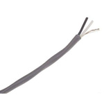 Alpha Wire Alpha Essentials Control Cable, 2 Cores, 0.09 mm², DEF STAN, Screened, 305m, Grey PVC Sheath, 28 AWG