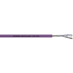 Lapp UNITRONIC BUS DN Data Cable, 4 Cores, 0.86 mm², Screened, 100m, Purple PVC Sheath, 18 AWG