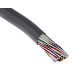 Alpha Wire Alpha Essentials Control Cable, 40 Cores, 0.35 mm², Unscreened, 30m, Grey PVC Sheath, 22 AWG