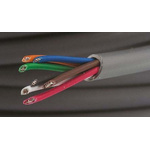 Alpha Wire Alpha Essentials Control Cable, 7 Cores, 0.56 mm², Unscreened, 30m, Grey PVC Sheath, 20 AWG