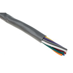 Alpha Wire Alpha Essentials Control Cable, 10 Cores, 0.56 mm², Unscreened, 30m, Grey PVC Sheath, 20 AWG