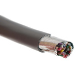 Alpha Wire Alpha Essentials Control Cable, 25 Cores, 0.23 mm², Screened, 30m, Grey PVC Sheath, 24 AWG