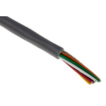 Alpha Wire Alpha Essentials Control Cable, 8 Cores, 0.35 mm², Screened, 30m, Grey PVC Sheath, 22 AWG