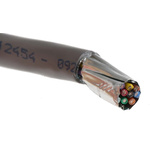 Alpha Wire Alpha Essentials Control Cable, 10 Cores, 0.35 mm², Screened, 30m, Grey PVC Sheath, 22 AWG