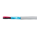 Alpha Wire EcoCable Mini Control Cable, 2 Cores, 0.38 mm², ECO, Screened, 30m, Grey mPPE Sheath, 22 AWG