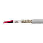 Alpha Wire EcoCable Mini Control Cable, 3 Cores, 0.24 mm², ECO, Screened, 30m, Grey mPPE Sheath, 24 AWG