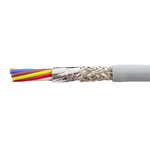 Alpha Wire EcoCable Mini Control Cable, 8 Cores, 0.24 mm², ECO, Screened, 30m, Grey mPPE Sheath, 24 AWG