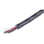 Alpha Wire Xtra-Guard 2 Control Cable, 3 Cores, 0.35 mm², Unscreened, 30m, Black PE Sheath, 22 AWG