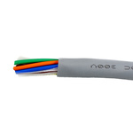 Alpha Wire EcoCable Mini Control Cable, 10 Cores, 0.15 mm², ECO, Unscreened, 30m, Grey mPPE Sheath, 26 AWG