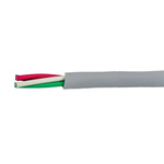 Alpha Wire EcoCable Mini Control Cable, 4 Cores, 0.24 mm², ECO, Unscreened, 305m, Grey mPPE Sheath, 24 AWG