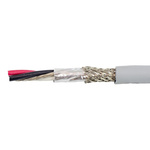 Alpha Wire EcoCable Mini Control Cable, 6 Cores, 0.24 mm², ECO, Screened, 305m, Grey mPPE Sheath, 24 AWG