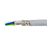 Alpha Wire EcoCable Mini Control Cable, 10 Cores, 0.24 mm², ECO, Screened, 305m, Grey mPPE Sheath, 24 AWG
