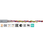 Igus chainflex CF211 Data Cable, 8 Cores, 0.25 mm², Screened, 100m, Grey PVC Sheath, 23 AWG