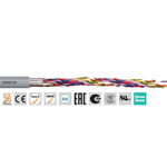 Igus chainflex CF211.PUR Data Cable, 6 Cores, 0.25 mm², Screened, 100m, Grey PUR Sheath, 23 AWG