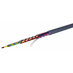 AXINDUS HIFLEX Y Control Cable, 12 Cores, 0.5 mm², LIYY, Unscreened, 100m, Grey PVC Sheath, 20AWG