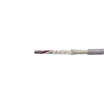 Alpha Wire 86501CY Multicore Cable, 2 Cores, 0.18 mm², Screened, 100ft, Grey PVC Sheath, 26