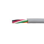 Alpha Wire EcoFlex Control Cable, 6 Cores, 0.28 mm², ECO, Unscreened, 30m, Grey mPPE Sheath, 24 AWG