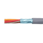 Alpha Wire EcoCable Control Cable, 4 Cores, 0.35 mm², ECO, Screened, 30m, Grey mPPE Sheath, 22 AWG