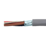 Alpha Wire EcoCable Control Cable, 3 Cores, 0.56 mm², ECO, Screened, 30m, Grey mPPE Sheath, 20 AWG