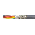 Alpha Wire EcoCable Control Cable, 7 Cores, 0.28 mm², ECO, Screened, 30m, Grey mPPE Sheath, 24 AWG