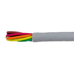 Alpha Wire EcoCable Mini Control Cable, 8 Cores, 0.09 mm², ECO, Unscreened, 30m, Grey mPPE Sheath, 28 AWG