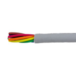 Alpha Wire EcoCable Mini Control Cable, 8 Cores, 0.24 mm², ECO, Unscreened, 30m, Grey mPPE Sheath, 24 AWG