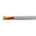 Alpha Wire EcoCable Mini Control Cable, 6 Cores, 0.24 mm², ECO, Unscreened, 30m, Grey mPPE Sheath, 24 AWG