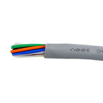 Alpha Wire EcoCable Mini Control Cable, 10 Cores, 0.24 mm², ECO, Unscreened, 30m, Grey mPPE Sheath, 24 AWG