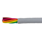 Alpha Wire EcoCable Mini Control Cable, 8 Cores, 0.38 mm², ECO, Unscreened, 30m, Grey mPPE Sheath, 22 AWG