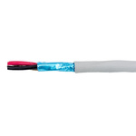 Alpha Wire EcoCable Mini Control Cable, 2 Cores, 0.09 mm², ECO, Screened, 30m, Grey mPPE Sheath, 28 AWG