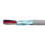 Alpha Wire EcoCable Mini Control Cable, 4 Cores, 0.38 mm², ECO, Screened, 30m, Grey mPPE Sheath, 22 AWG
