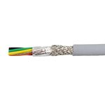 Alpha Wire EcoCable Mini Control Cable, 6 Cores, 0.24 mm², ECO, Screened, 30m, Grey mPPE Sheath, 24 AWG