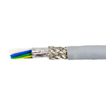 Alpha Wire EcoCable Mini Control Cable, 10 Cores, 0.24 mm², ECO, Screened, 30m, Grey mPPE Sheath, 24 AWG