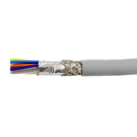 Alpha Wire EcoCable Mini Control Cable, 15 Cores, 0.24 mm², ECO, Screened, 30m, Grey mPPE Sheath, 24 AWG