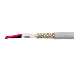 Alpha Wire EcoCable Mini Control Cable, 3 Cores, 0.38 mm², ECO, Screened, 30m, Grey mPPE Sheath, 22 AWG