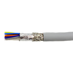 Alpha Wire EcoCable Mini Control Cable, 15 Cores, 0.38 mm², ECO, Screened, 30m, Grey mPPE Sheath, 22 AWG