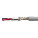 Alpha Wire EcoCable Mini Control Cable, 2 Cores, 0.61 mm², ECO, Screened, 30m, Grey mPPE Sheath, 20 AWG