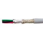 Alpha Wire EcoCable Mini Control Cable, 4 Cores, 0.61 mm², ECO, Screened, 30m, Grey mPPE Sheath, 20 AWG