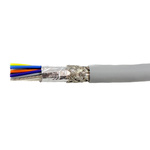 Alpha Wire EcoCable Mini Control Cable, 15 Cores, 0.61 mm², Screened, 30m, Grey mPPE Sheath, 20 AWG