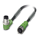 Phoenix Contact Male 4 way M12 to Female 4 way M12 Sensor Actuator Cable, 3m