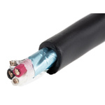 Alpha Wire Xtra-Guard 4 Control Cable, 3 Cores, 0.81 mm², Screened, 30m, Black TPE Sheath, 18 AWG