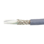 Alpha Wire EcoFlex PUR Control Cable, 3 Cores, 0.78 mm², ECO, Screened, 30m, Grey PUR Sheath, 18 AWG